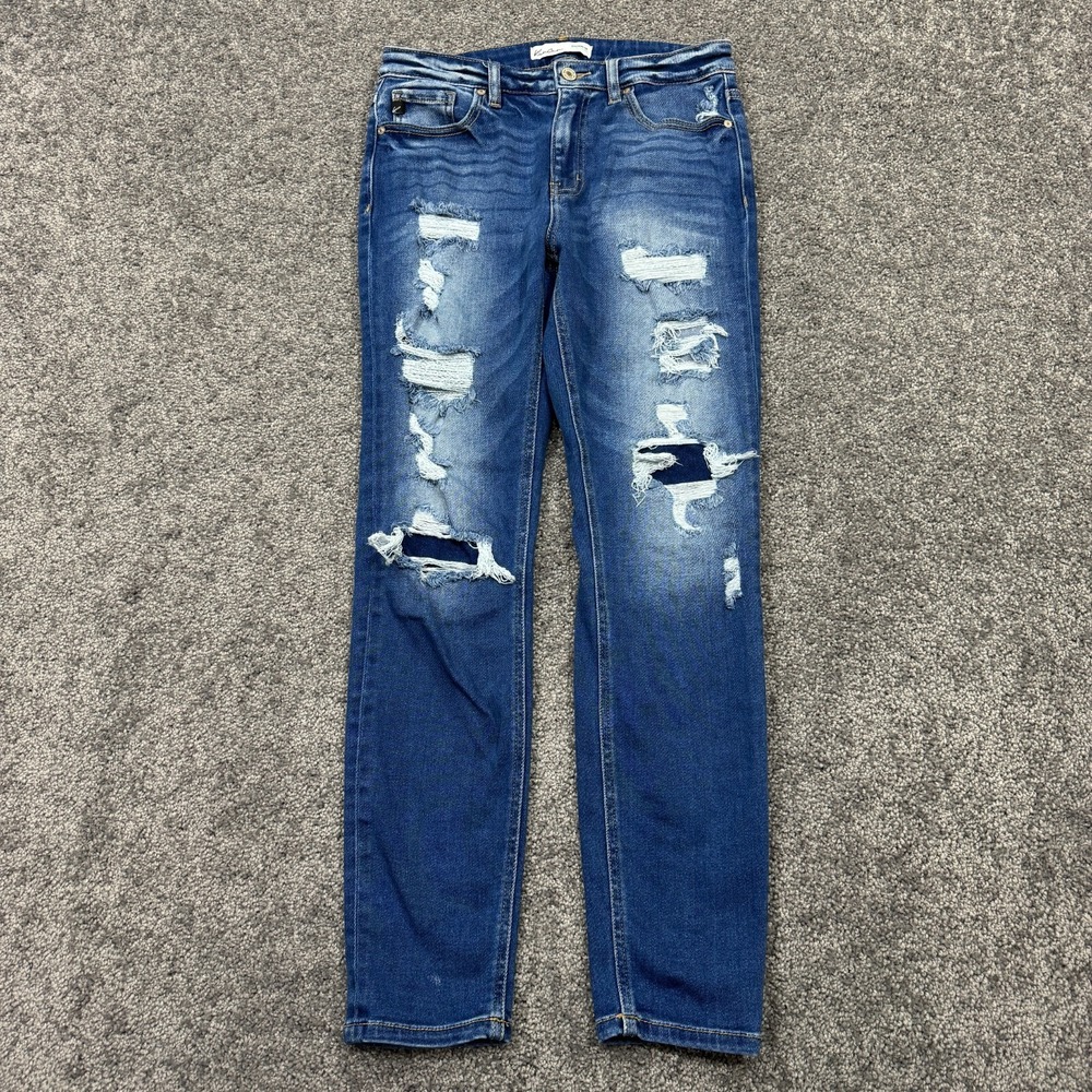 Distressed Blue Women’s Jeans - Classic Ripped Denim